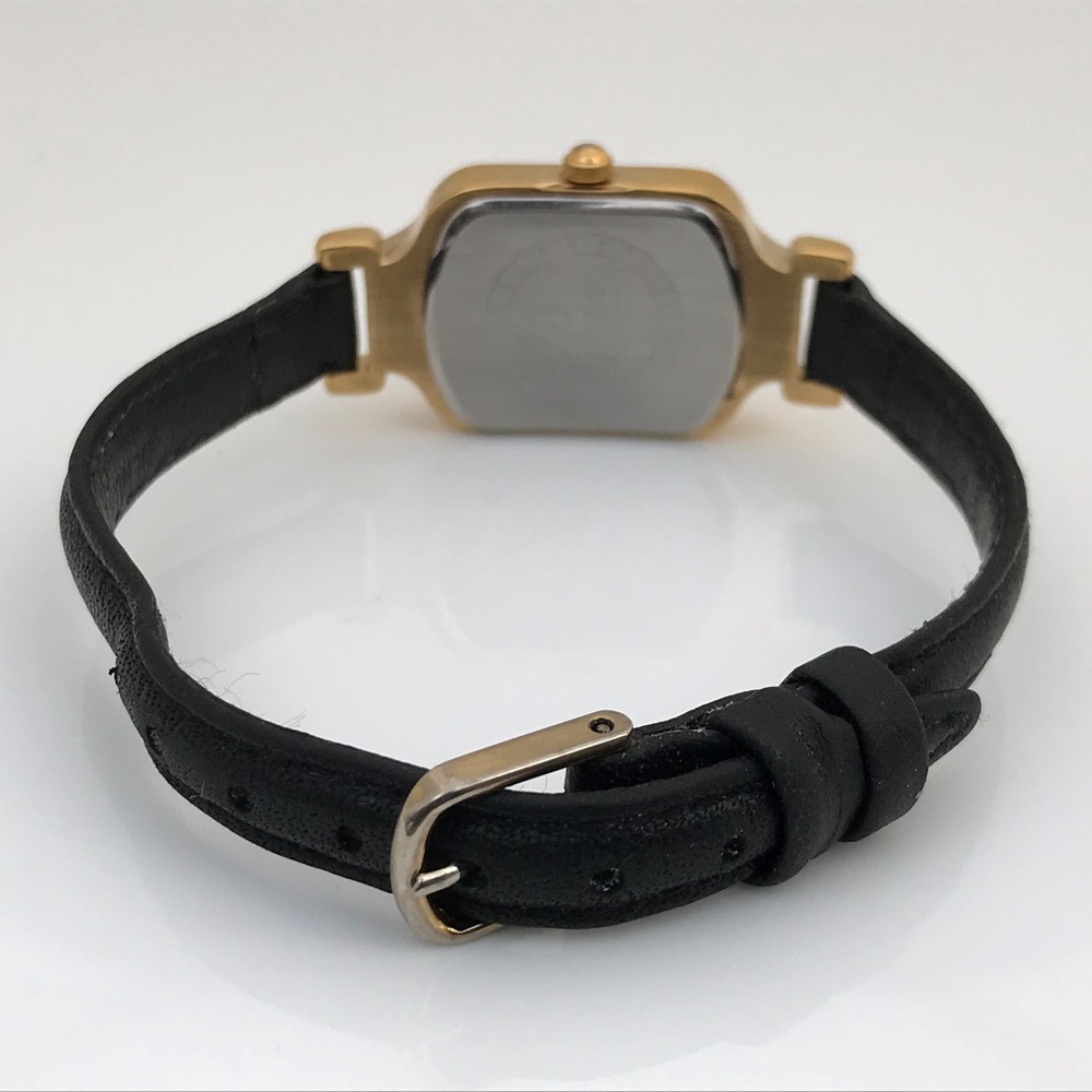 Guess Women Watch Gold Tone Black Leather Band - Picture 5 of 8
